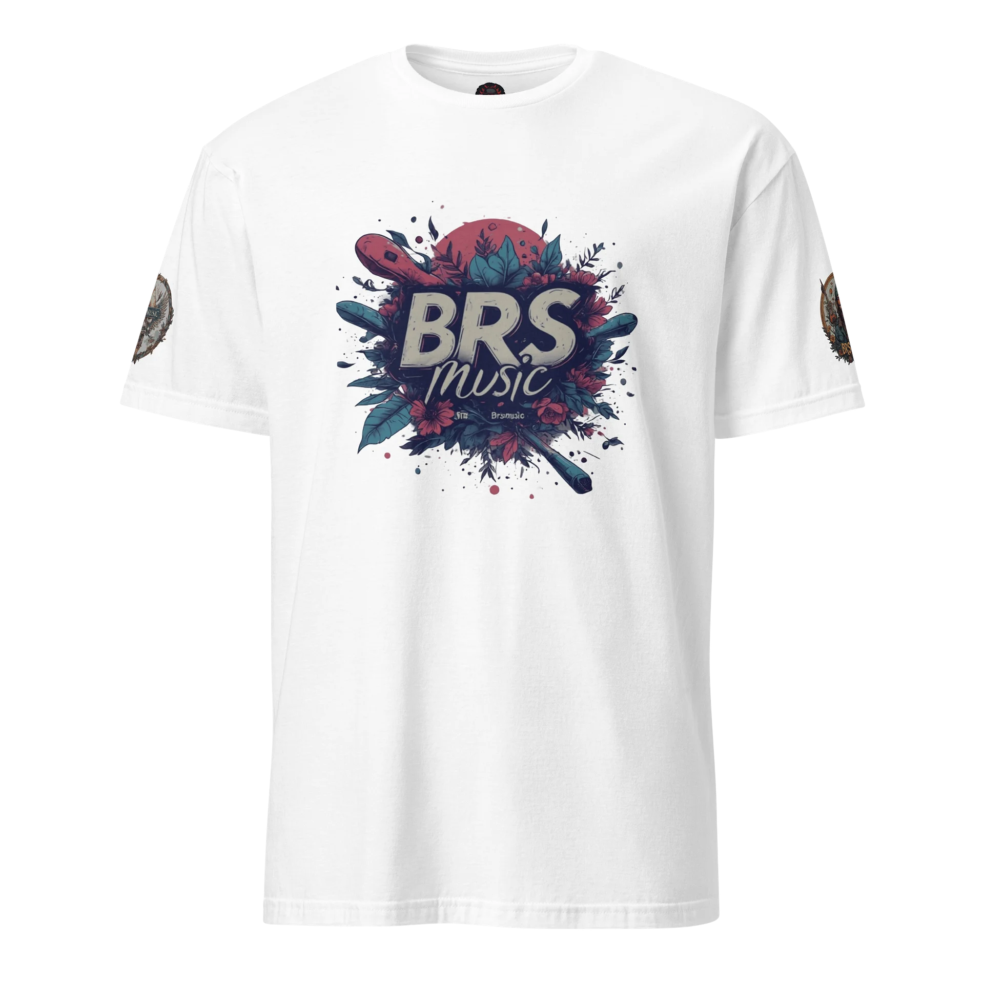 BRSmusic logo white t-shit product image (1)