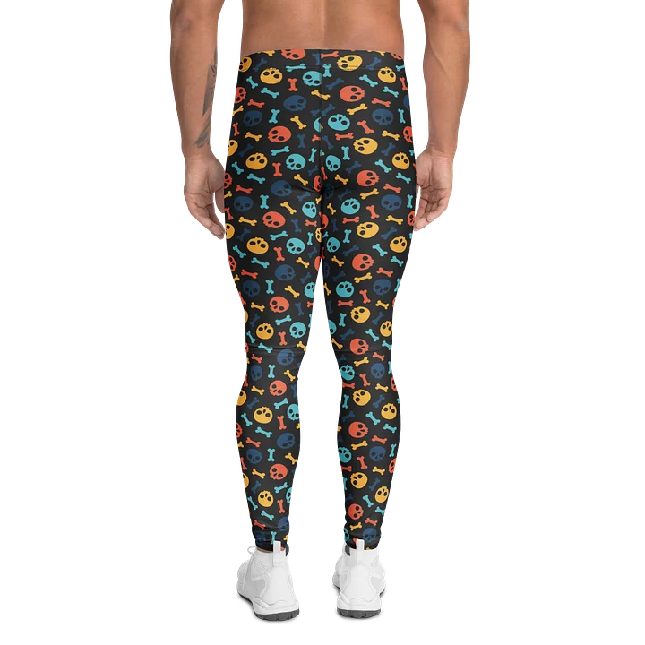 Colorful Skulls and Cross Bones Men's Leggings product image (2)