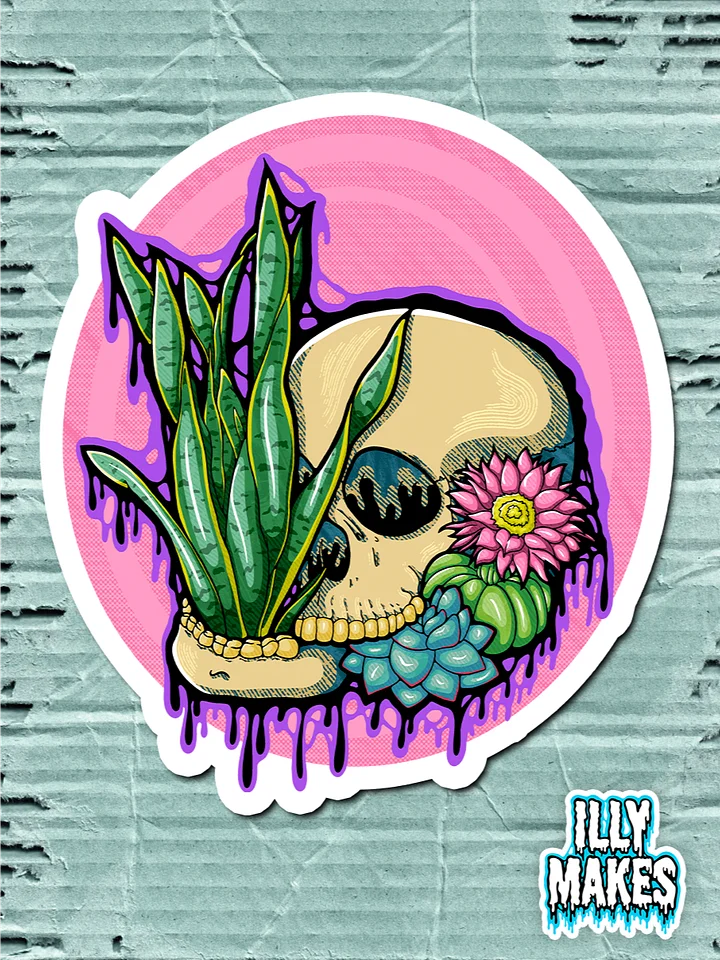 Drippy Succulent Skull OG Sticker product image (1)