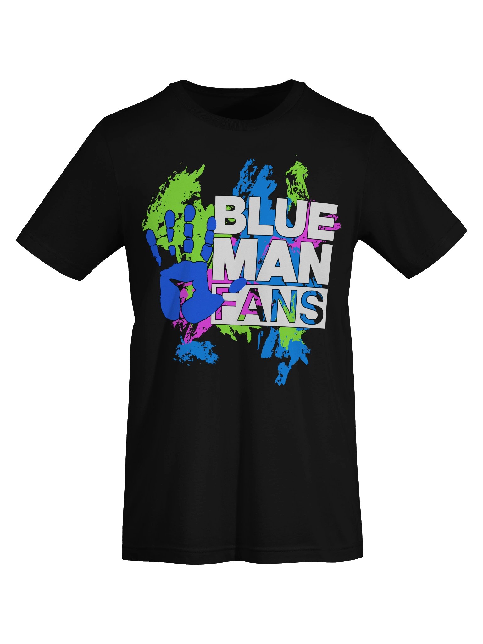Blue Man Fans Paint Splatter T-Shirt product image (7)