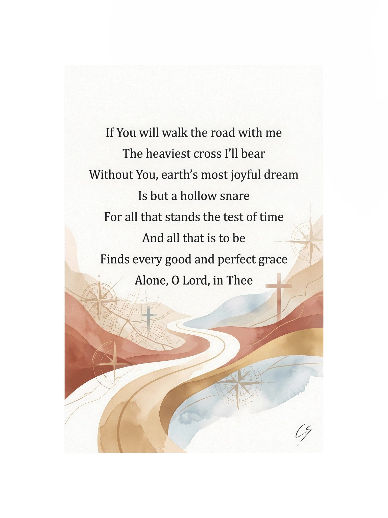 "Alone, O Lord, in Thee" – Exclusive Lyric Art Poster product image (7)