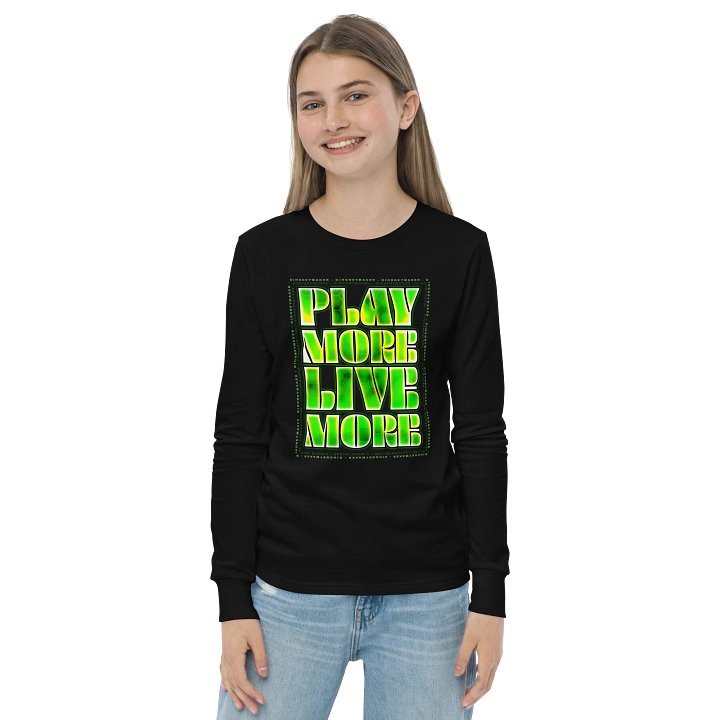 Play More Live More Youth Long Sleeve T-Shirt product image (10)
