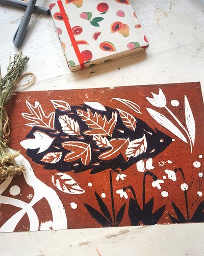 Hedgehog in the woods. Graphic art print. 
DM me if you are interested in originals. 

For prints, check out the link in the ...