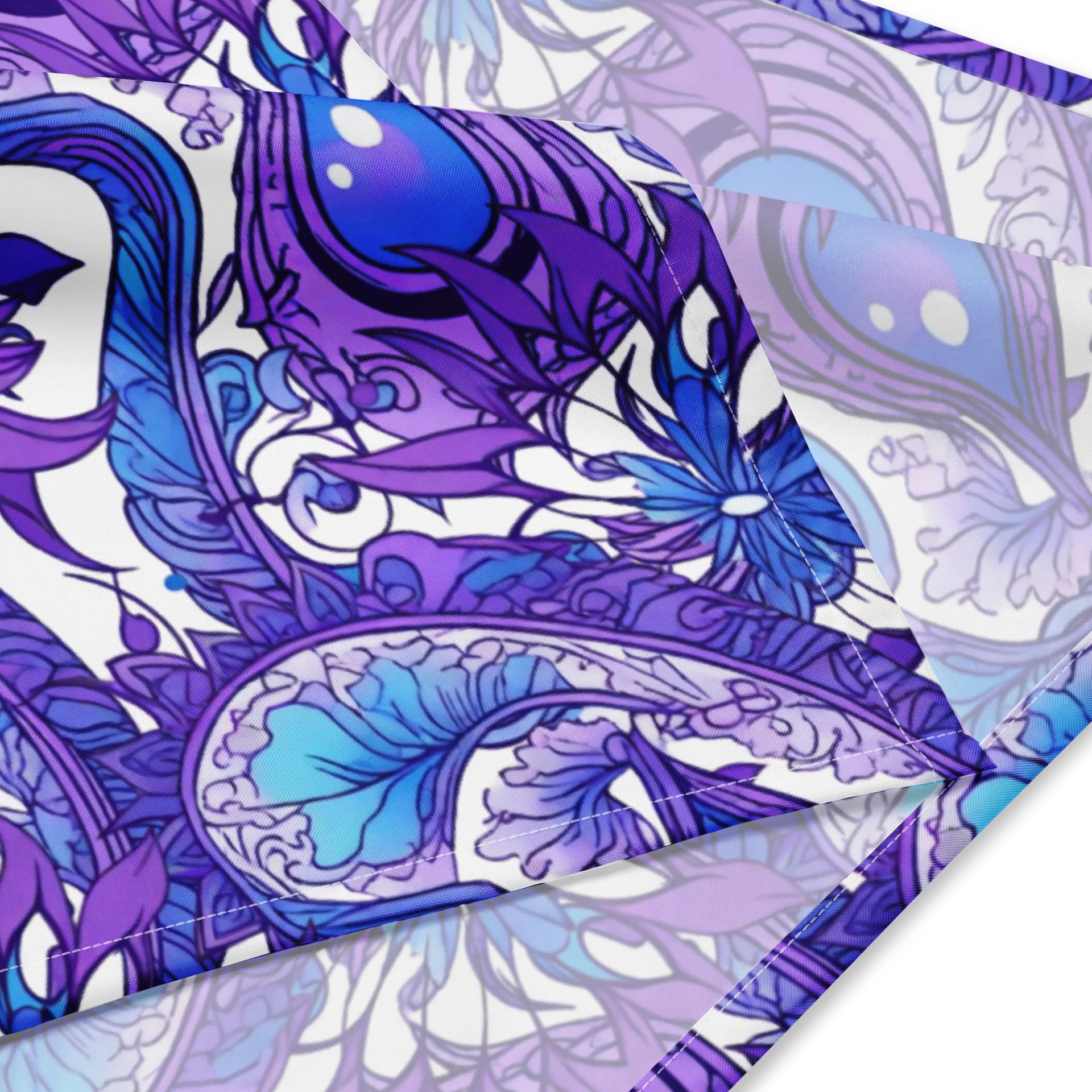 Indigo Paisley Flower - Bandana product image (3)