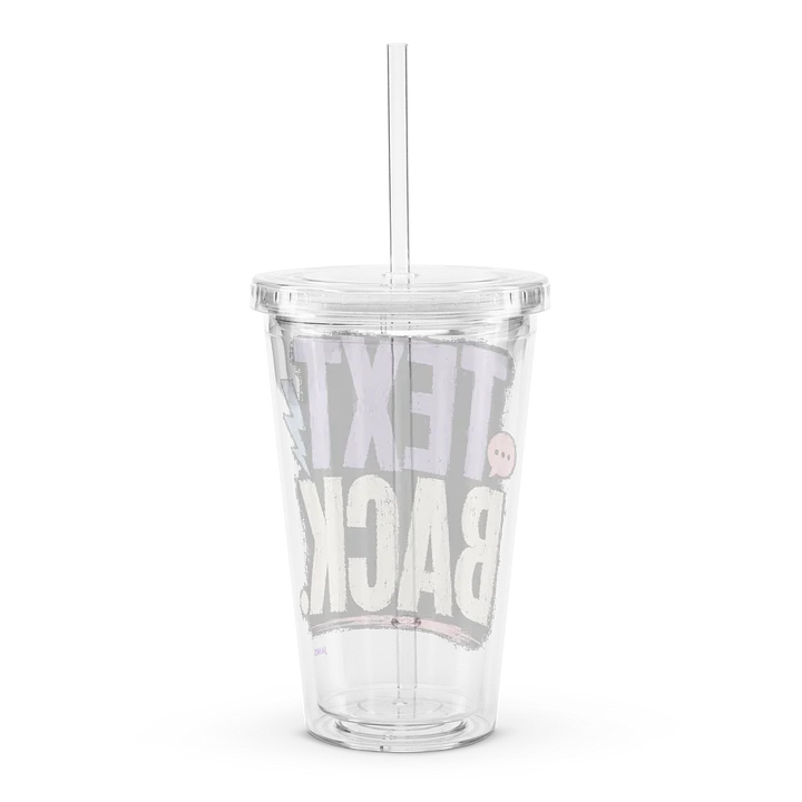 Clear Plastic Text-Back Tumbler, Kitchenware Drinkware Reusable Water Bottle product image (2)