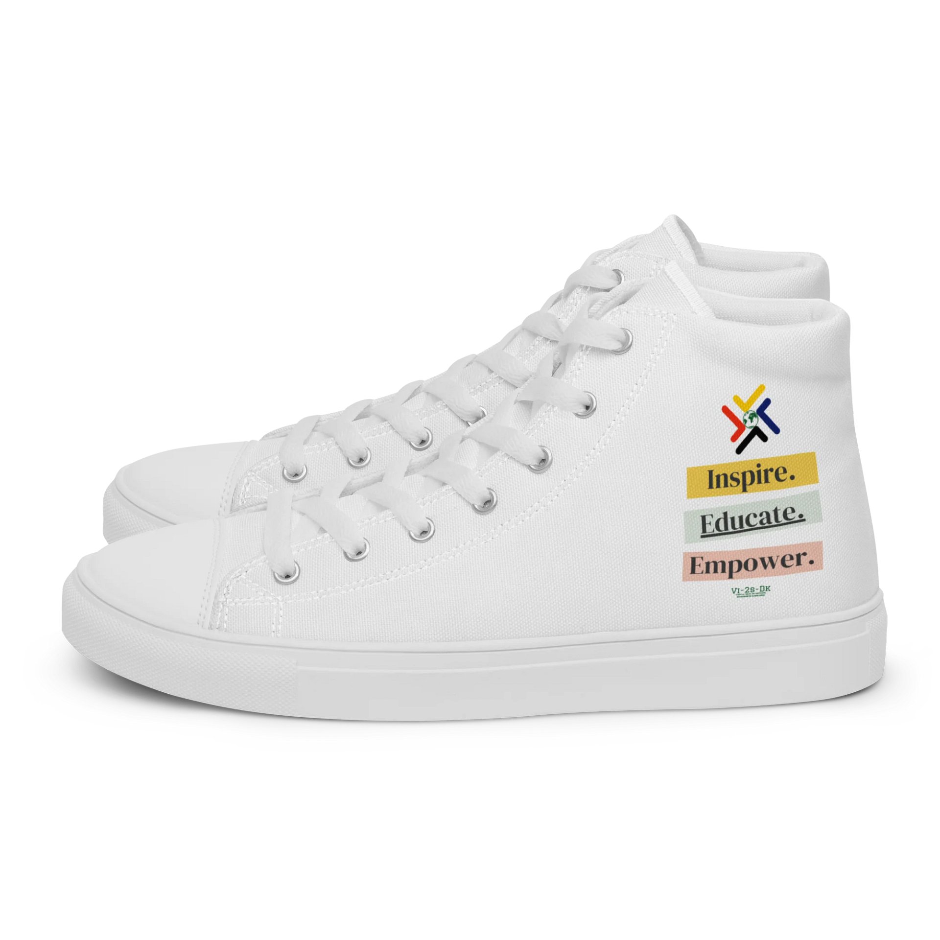 Inspire.Educate.Empower. Women's High Top Canvas Shoes product image (1)