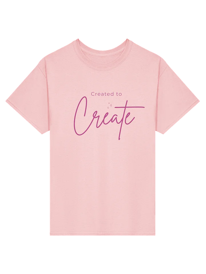 Created to Create Light Pink and Magenta T-Shirt |Cristian Inspirational Shirt |Faith-Based Creative Tee product image (1)