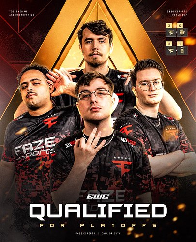 PLAYOFF BOUND 🙌

Today’s victory puts us through to the next phase at EWC.

#FaZeUp