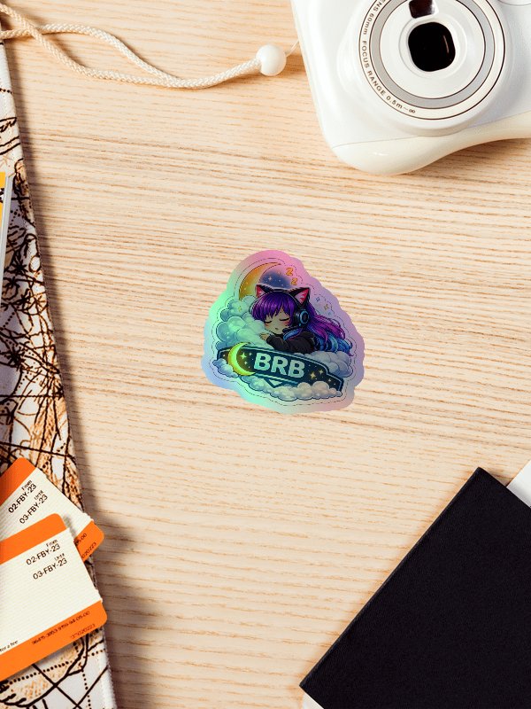 • AKC // Callie Sticker BRB | Holographic | Callie Emote Badge Series product image (2)