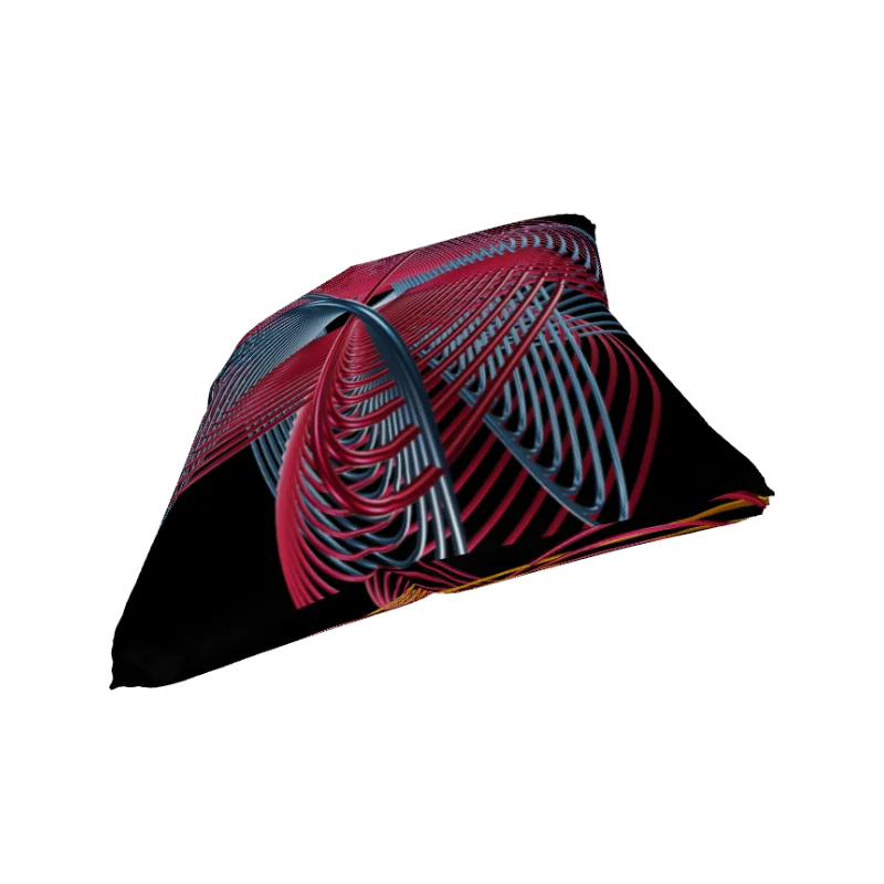 Oscilloscopic Dance 3+4 - Lissajous Figures Mathematical Art Pillow product image (3)