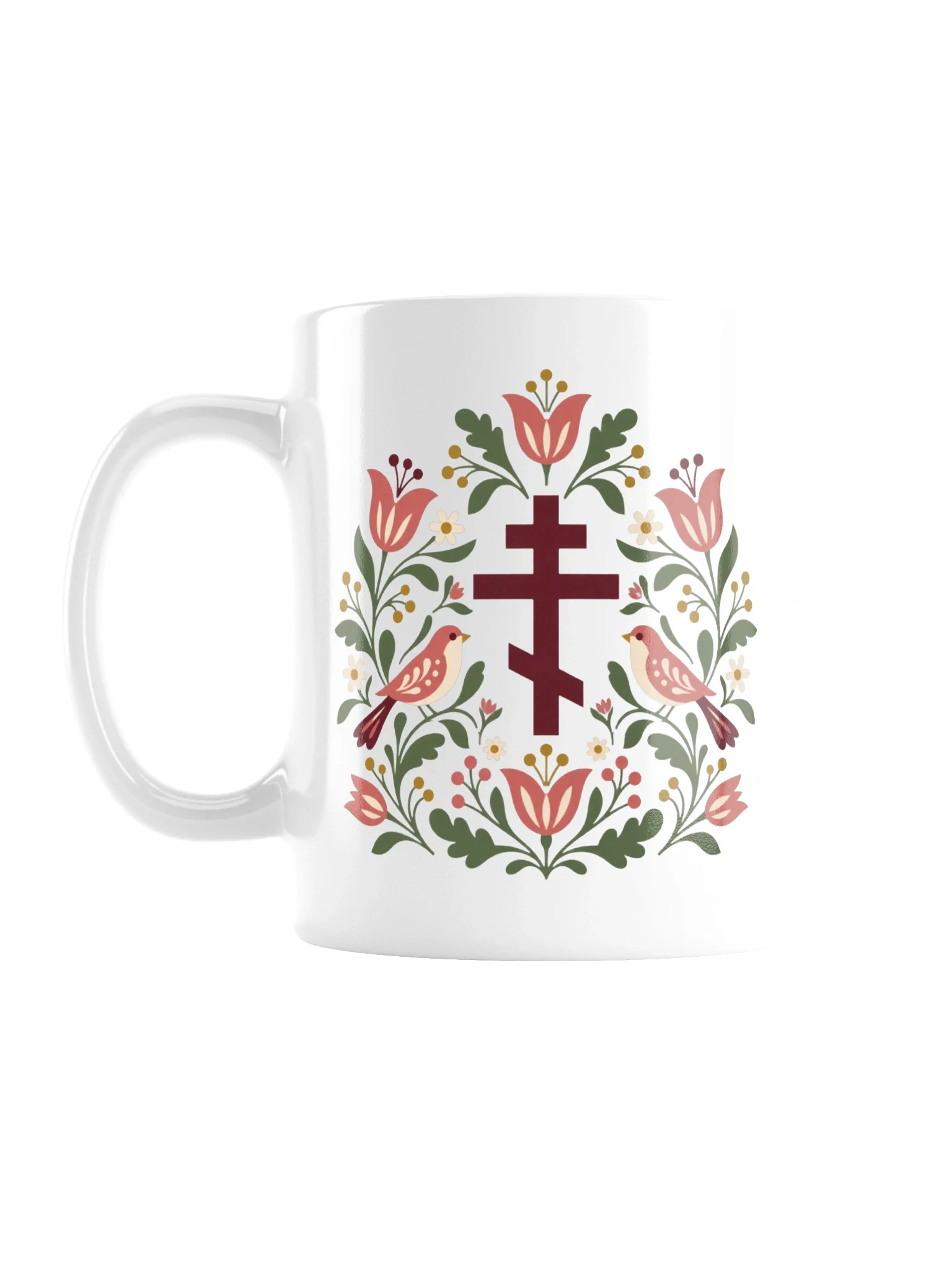 Orthodox Folk Floral Coffee Mug