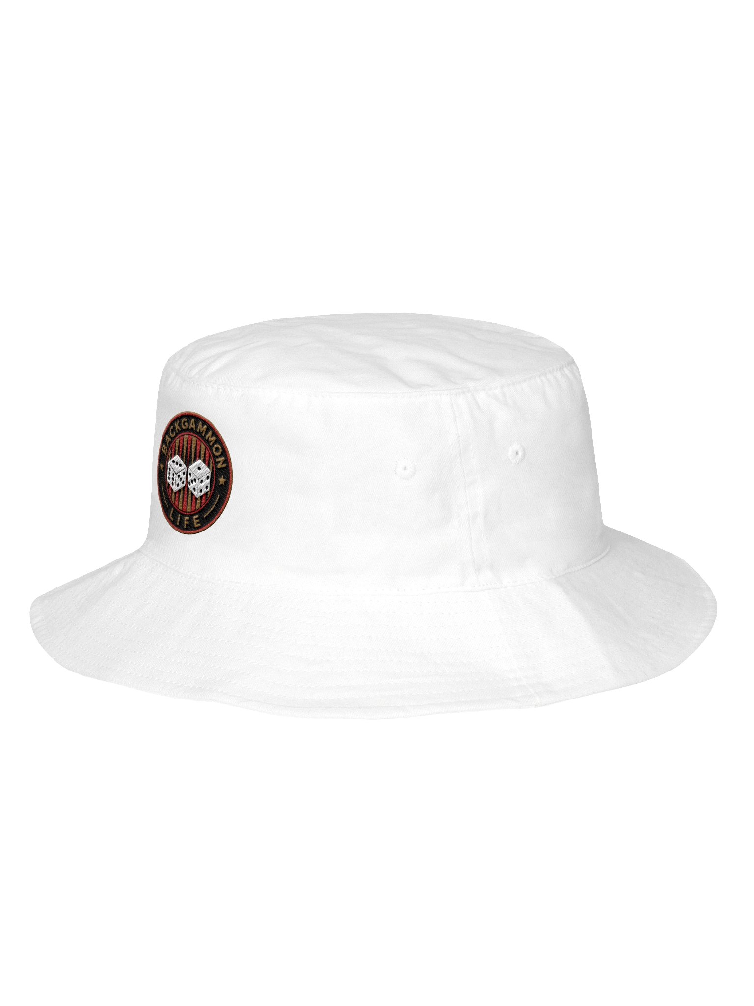 Backgammon Life Logo Embroidered Bucket Hat White product image (2)