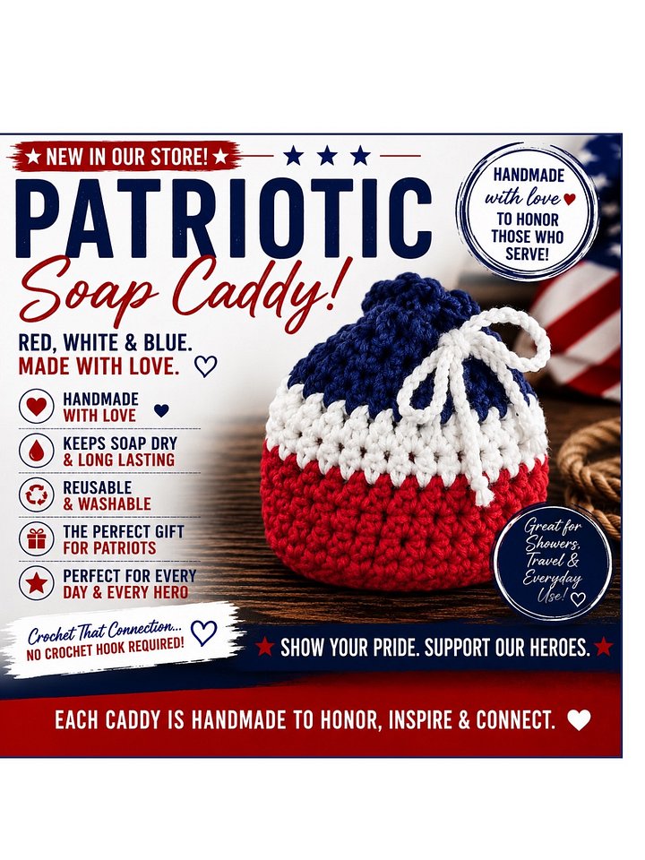 Patriotic Handmade Soap Caddy product image (1)