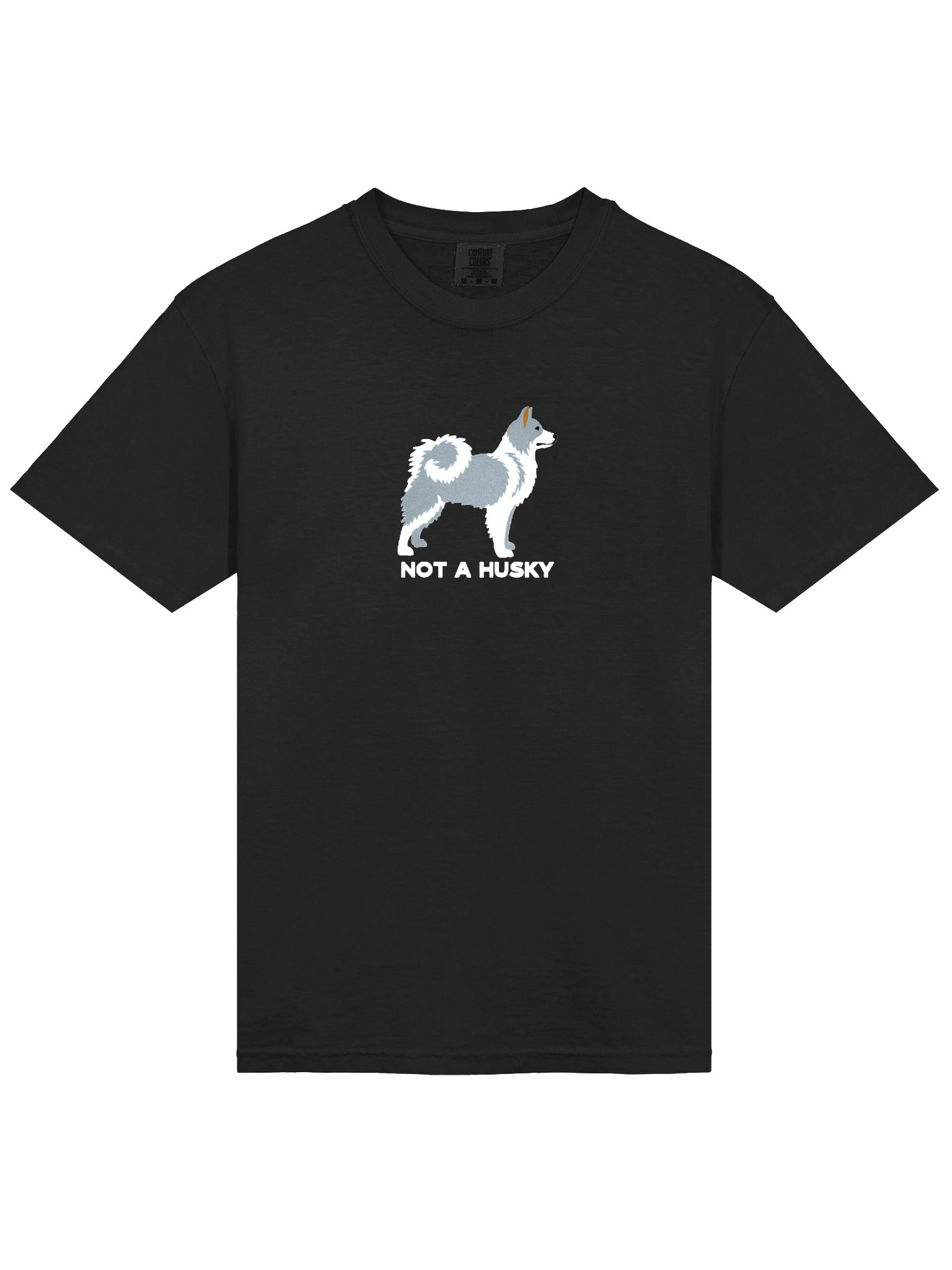 Not a Husky T-Shirt(Embroidered) of a Yakutian Laika(Gray & White) product image (6)