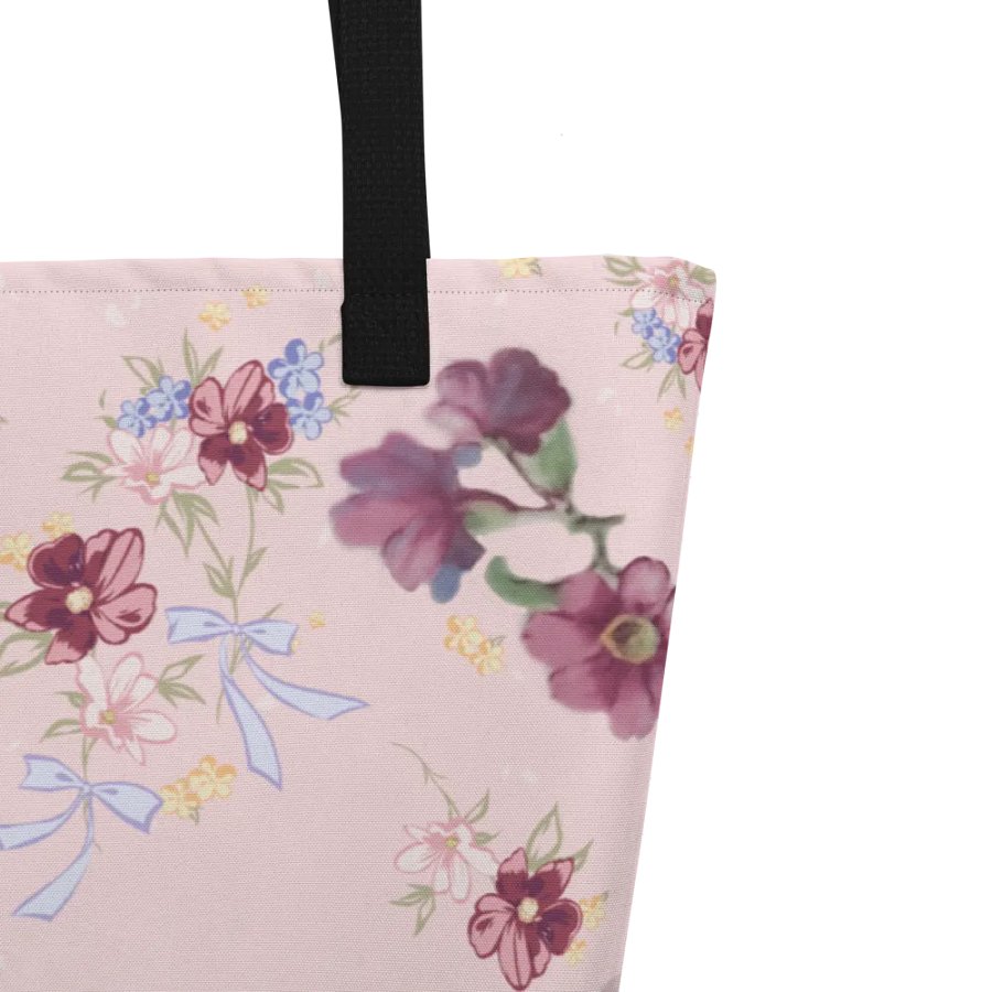 Vintage Pink Flowers Tote Bag | Classic Floral Tote | Pink Blossom Everyday Tote product image (3)