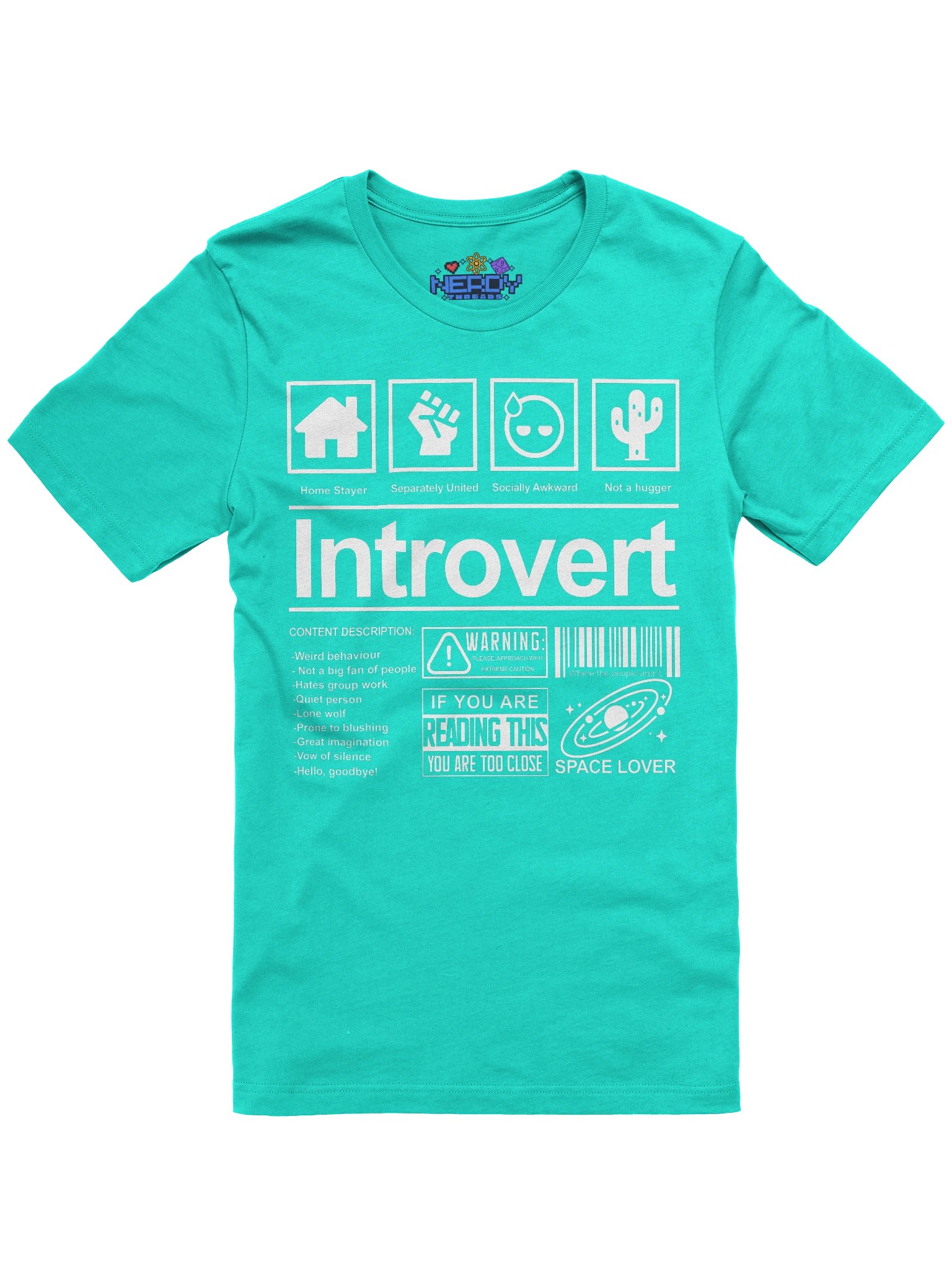 Introvert’s Warning Label Tee product image (1)
