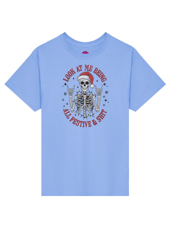 Festive Skeleton Santa T-Shirt product image (1)