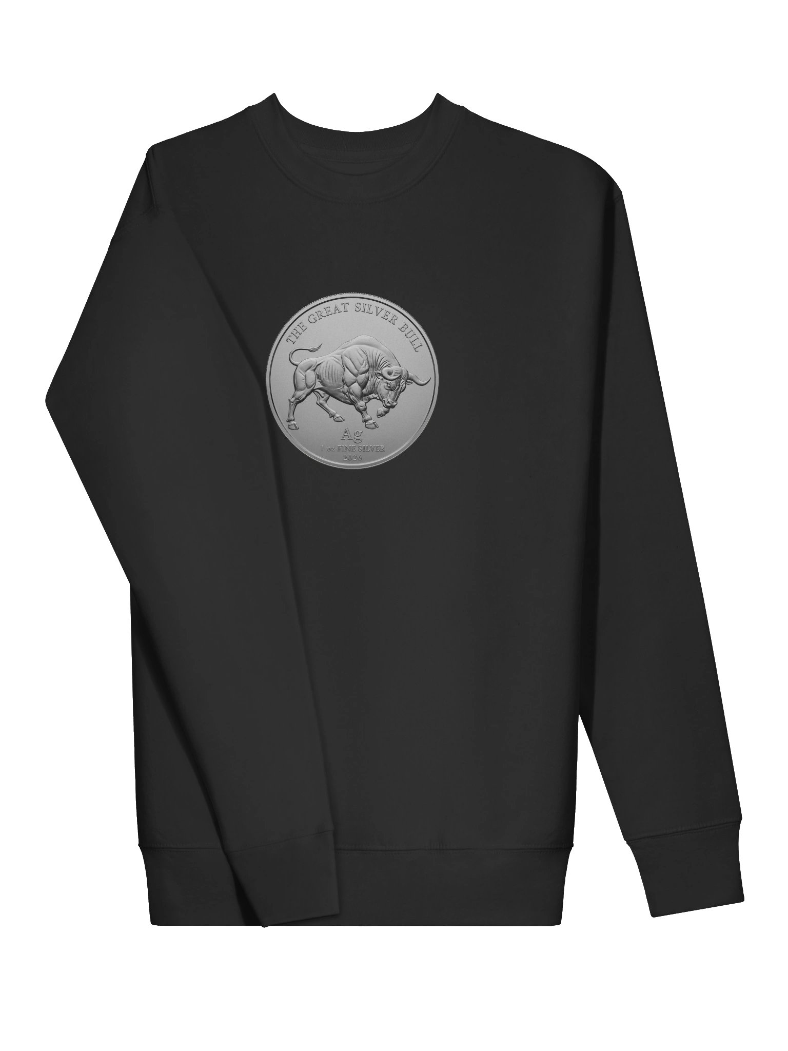 The Great Silver Bull Coin Crew-Neck Sweater product image (3)