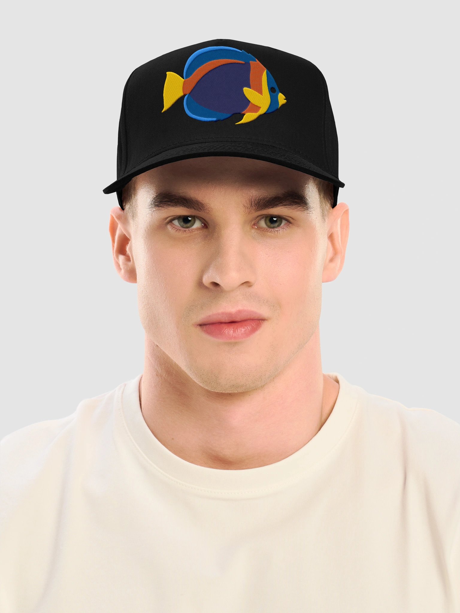 Scribbled Angelfish Mid-Profile Baseball Cap (Embroidered) for Reef and Marine Aquarium Lovers product image (2)