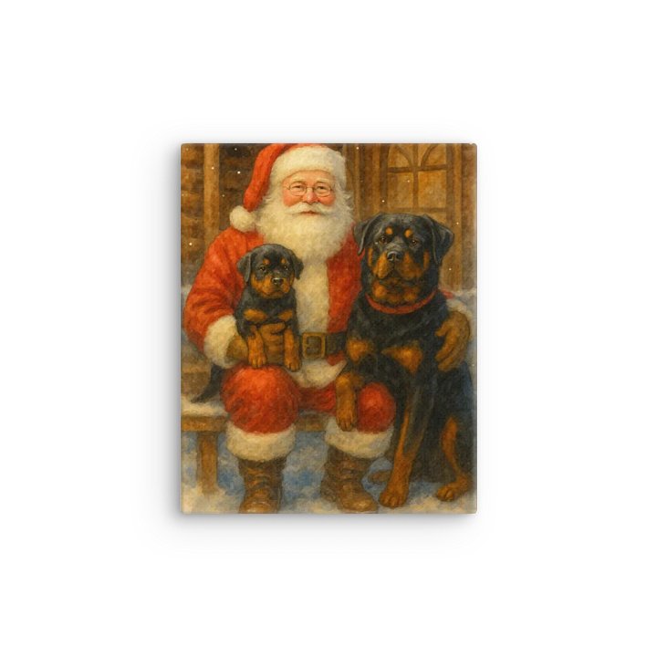 Santa's Rottweiler Canvas Art product image (3)