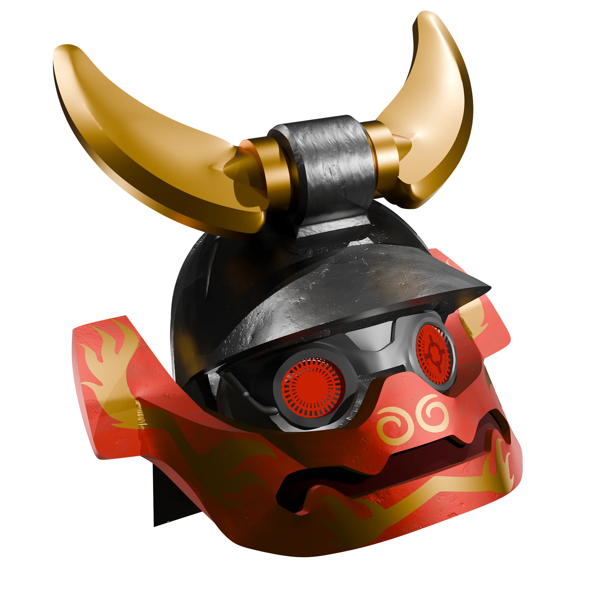 Ninjago Samurai X Helmet - 3D printable model files product image (1)