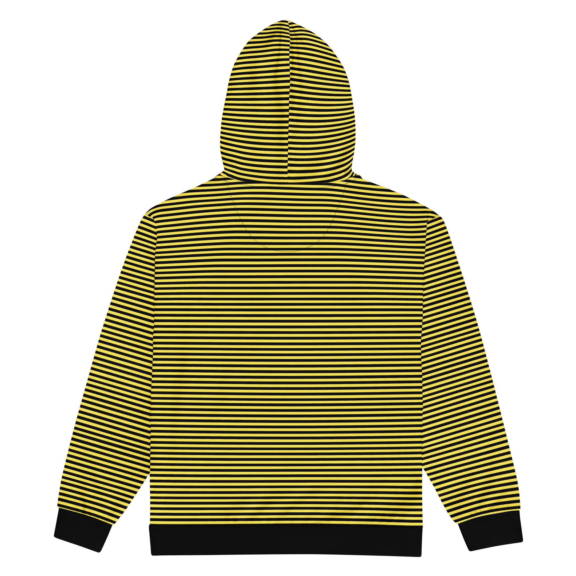 Blaque and Yellow Kat Skull Stripped Hoodie product image (2)