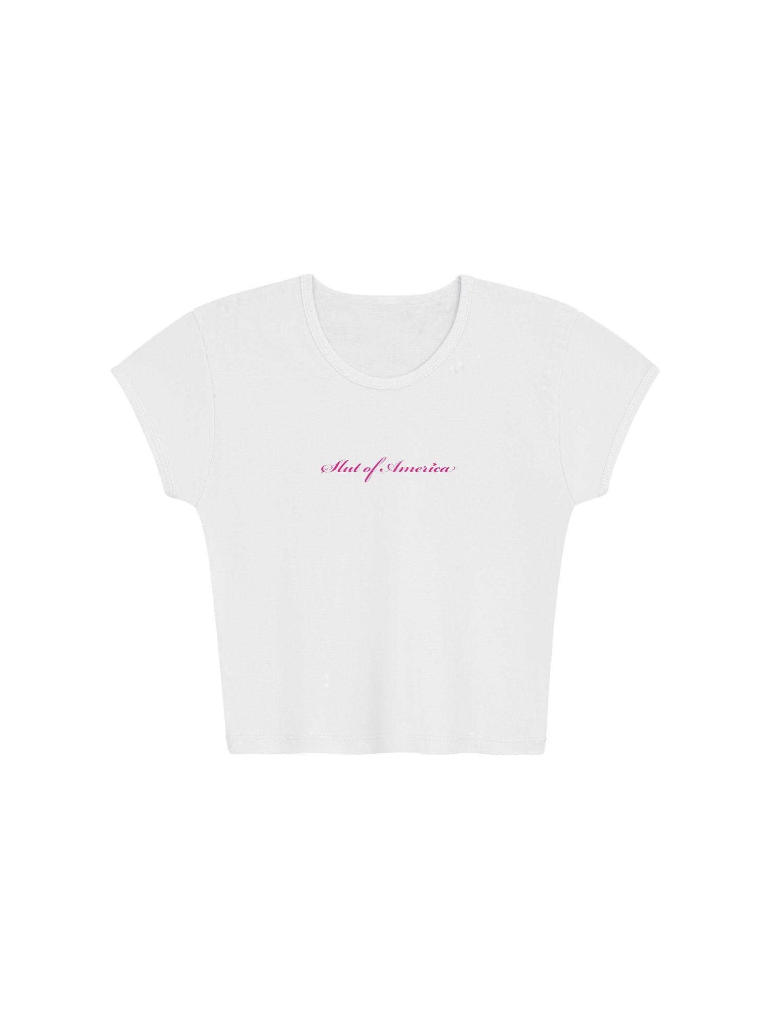 CURSIVE SLUT BABY TEE - PRINTED product image (1)