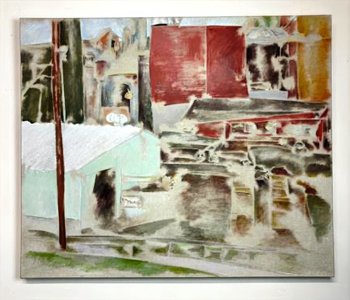 GP Pulp Mill, Bellingham, WA (1986) (40" x 48") Unframed Original product image (1)