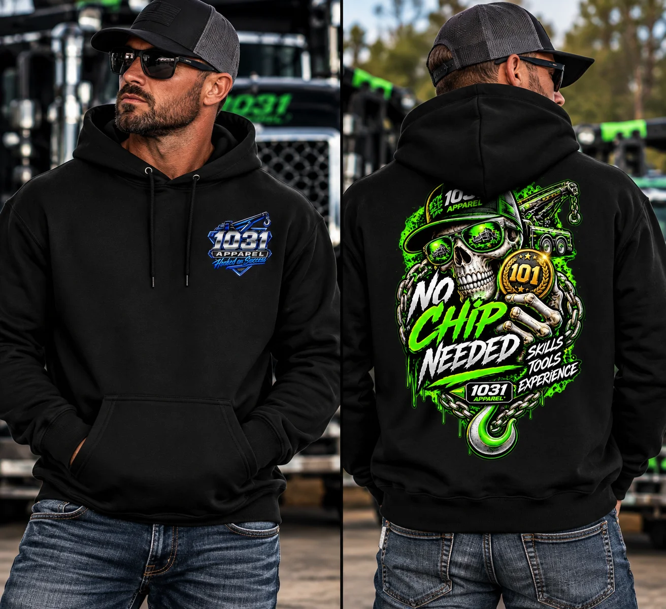 NO CHIP NEEDED HOODIE product image (1)