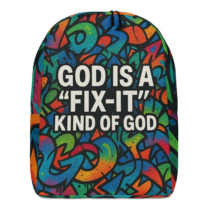 God Is a “Fix-It” Kind of God Backpack – Bold Graffiti Style product image (2)