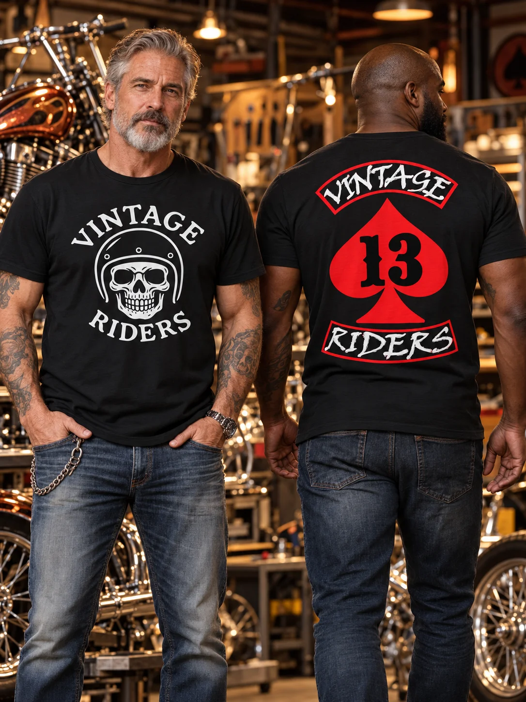 Death Stares Back + Vintage Riders 13 — Gildan Unisex Softstyle Tee product image (1)