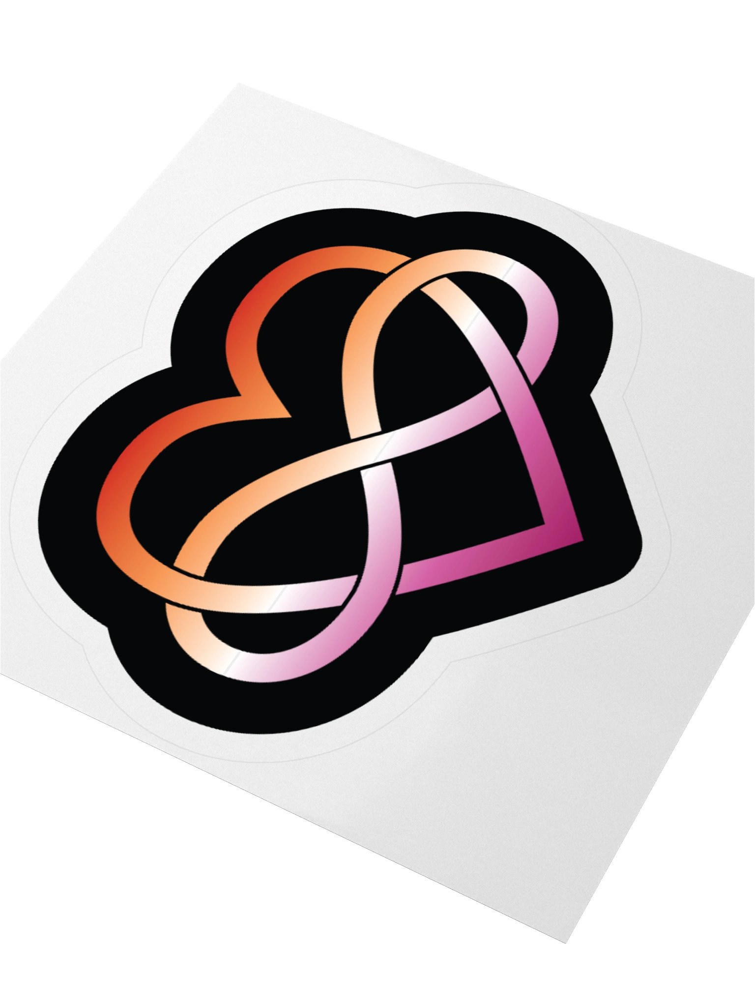 Lesbian Pride Gradient Polyamory Infinity Heart Sticker product image (7)