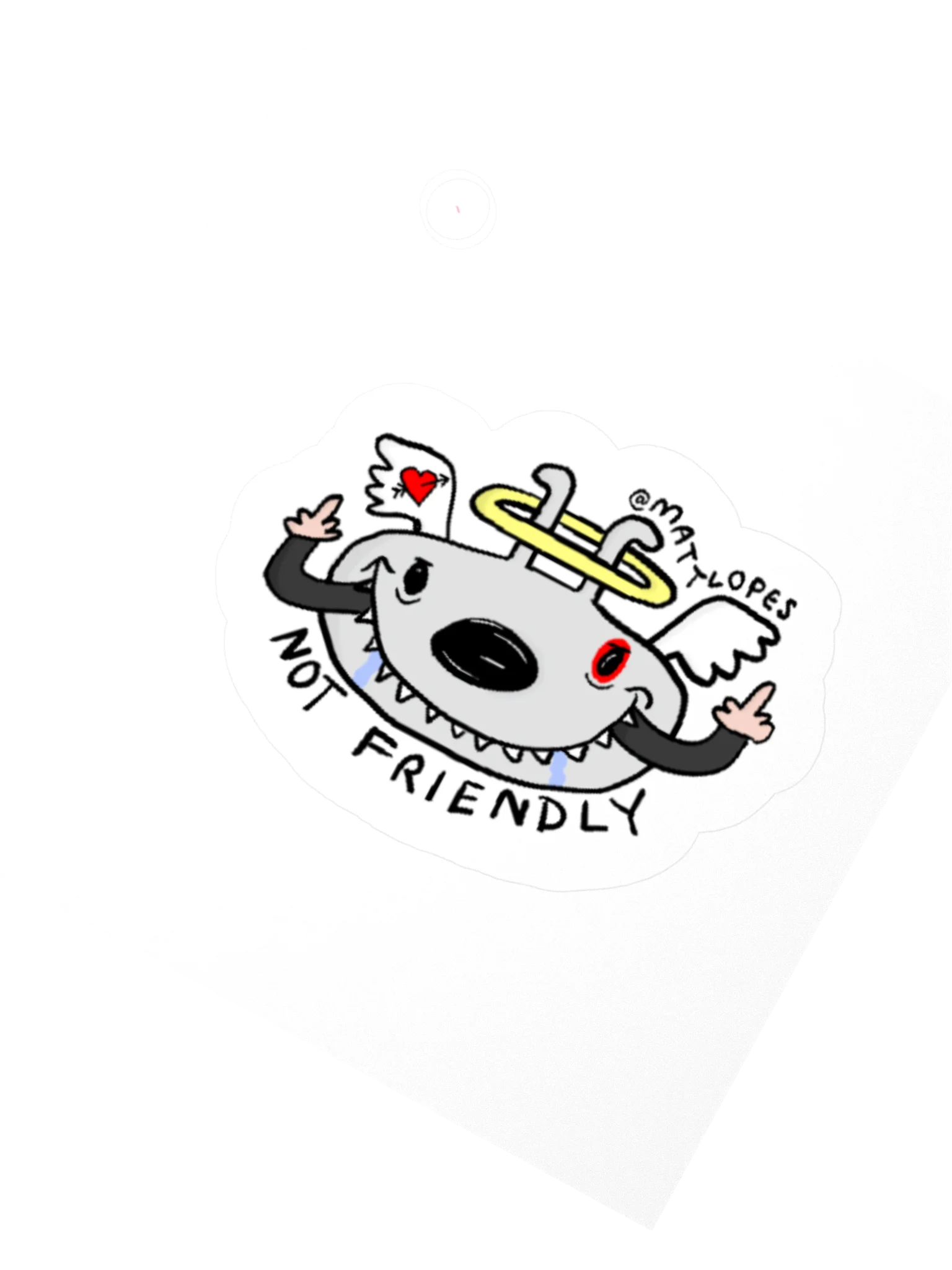 Not Friendly Sticker product image (4)
