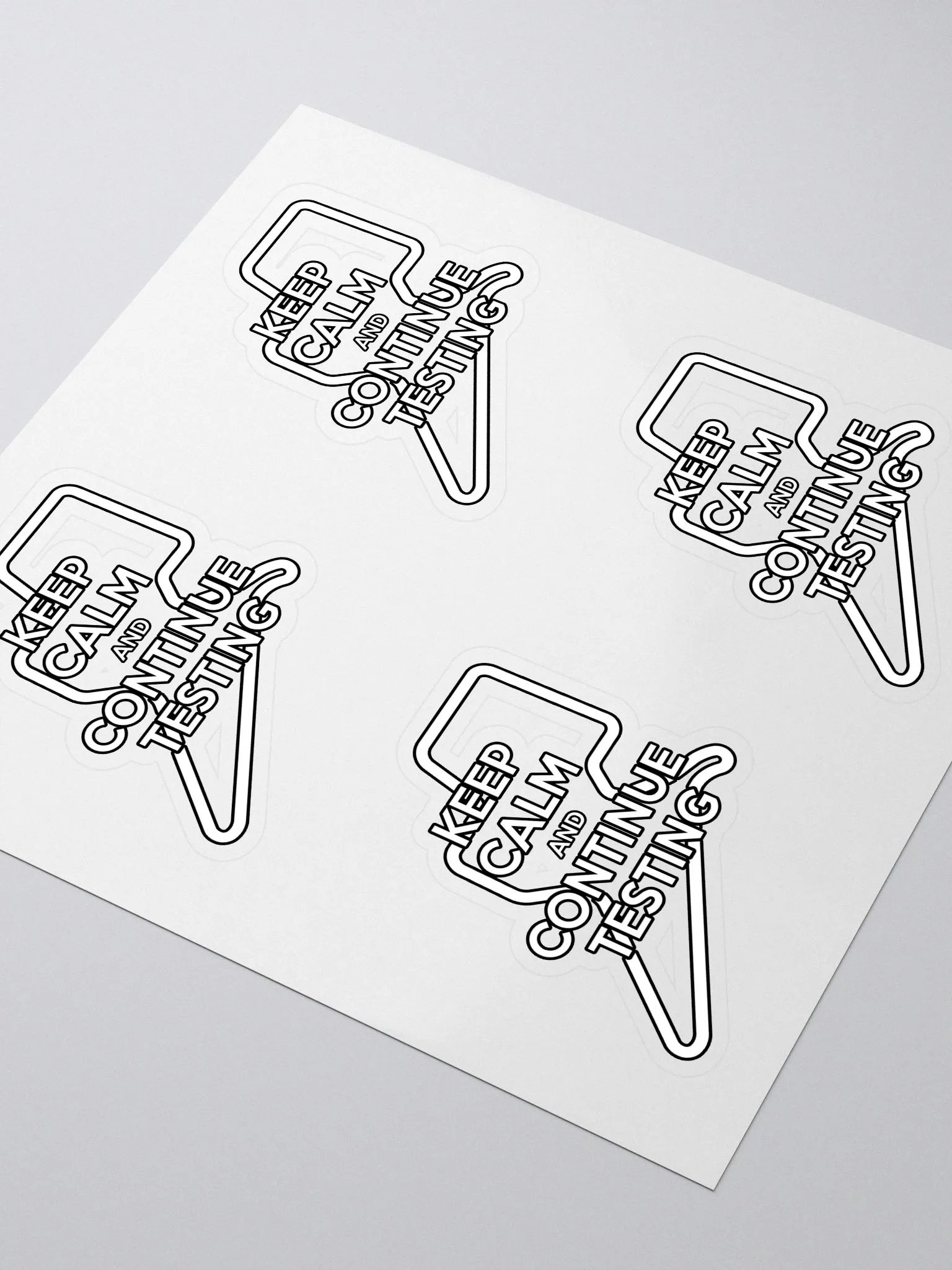 Keep Calm & Continue Testing Stickers product image (3)