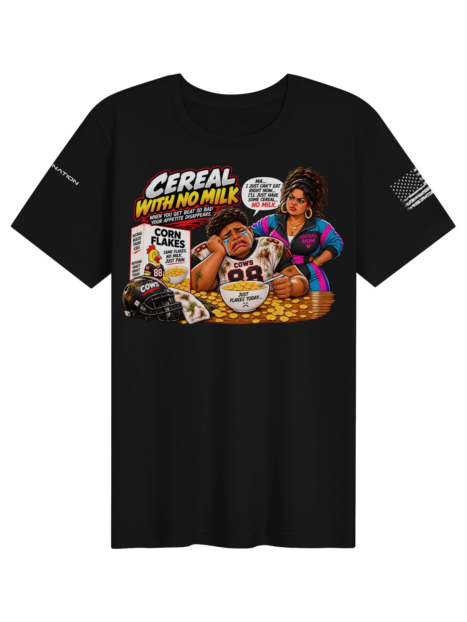 Cereal With No Milk | Youth Football Graphic Tee 2 product image (1)
