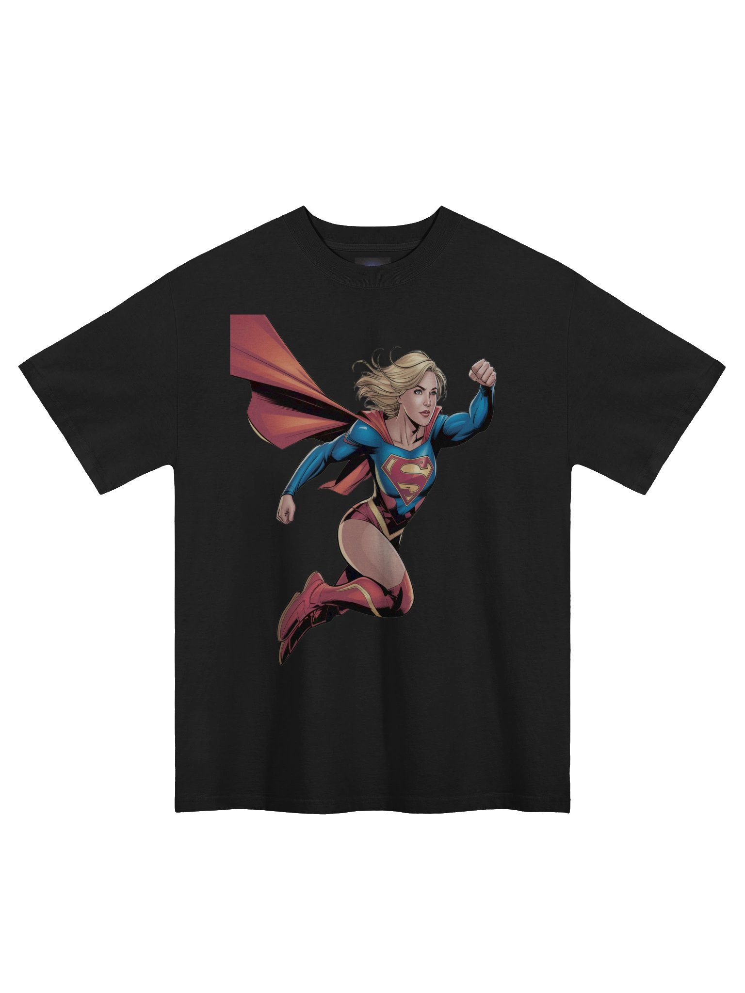 Supergirl Stellar Shadow Oversized Faded T-Shirt product image (3)