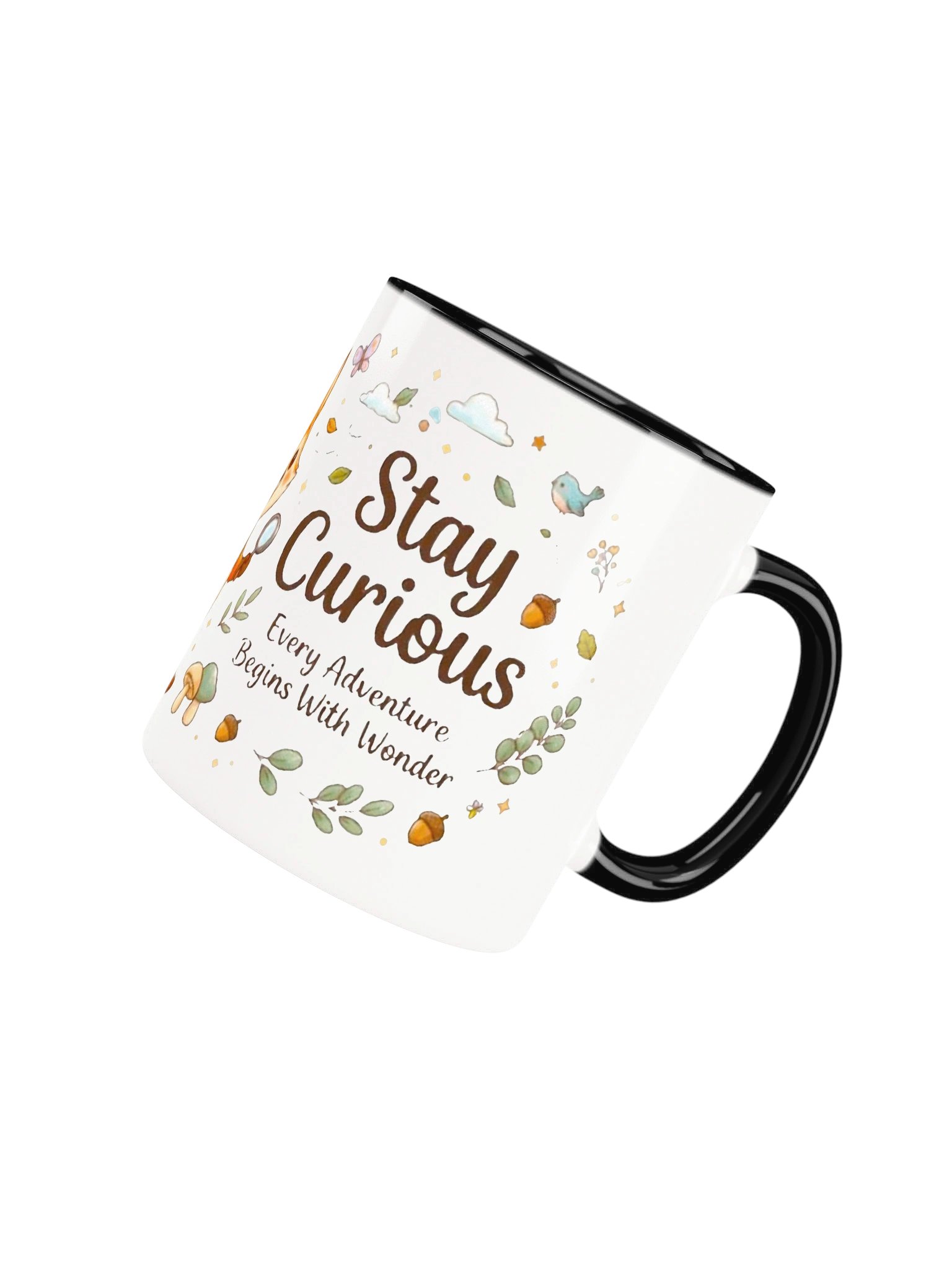 Stay Curious Cute Fox Adventure Kids Accent Mug product image (71)