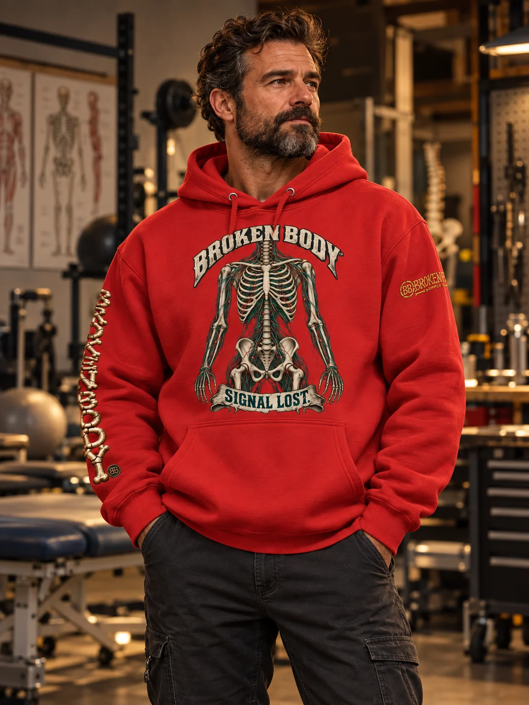 Myelopathy Hoodie — Signal Lost Nerve Damage Design | Rebuild Shop product image (1)