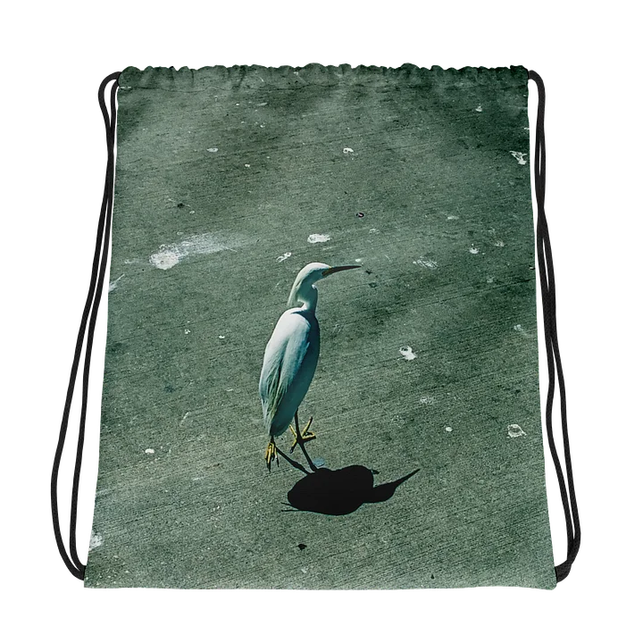 Snowy Egret Drawstring Bag product image (1)