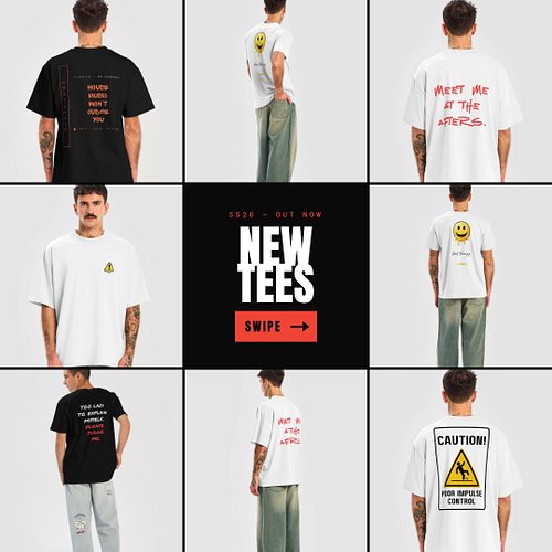 5 new tees. Zero explanations. 😮‍💨🤌🏻🔥
SS26 Drop is live — boxy oversized fits, heavy cotton, front and back prints that say t...
