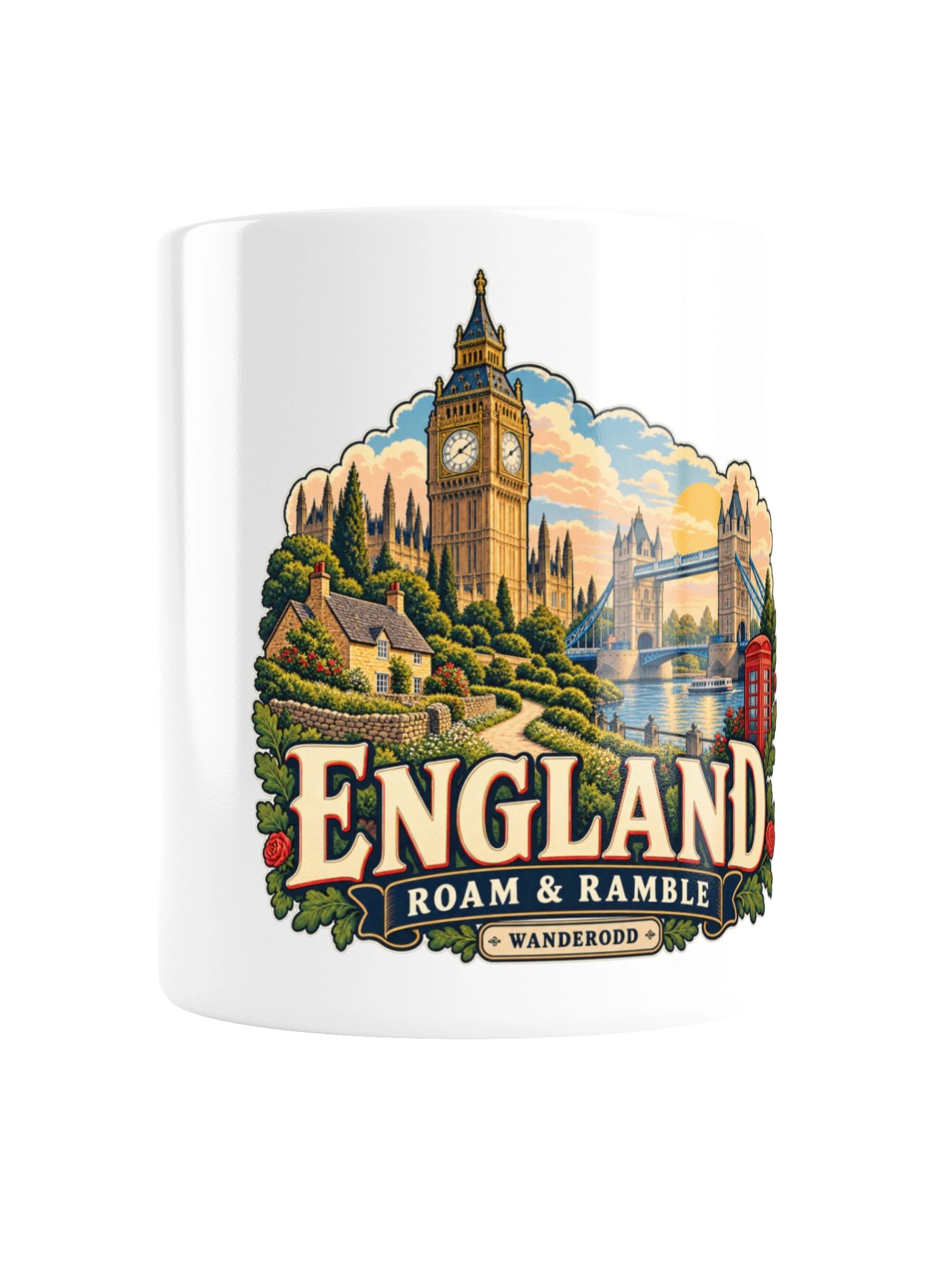 England Big Ben & Tower Bridge Ceramic Coffee Mug | WanderOdd product image (1)