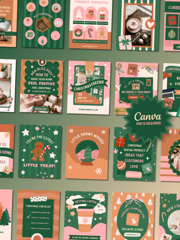 Coquette Christmas Instagram Story Templates product image (4)