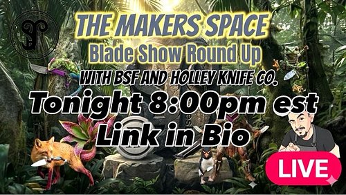 Join in on the conversation.  Hanging with @burningstablesforge and @holley_knife_company talking Blade Show Knives and Upcom...