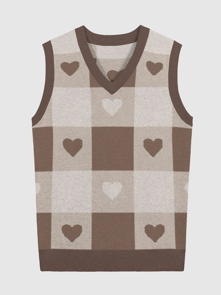 TeddyChan Plaid Vest - Brown product image (1)