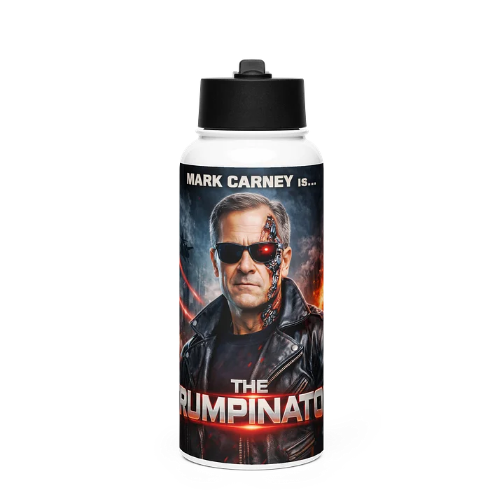 The Trumpinator - Stainless Steel Water Bottle with Foldable Straw product image (1)