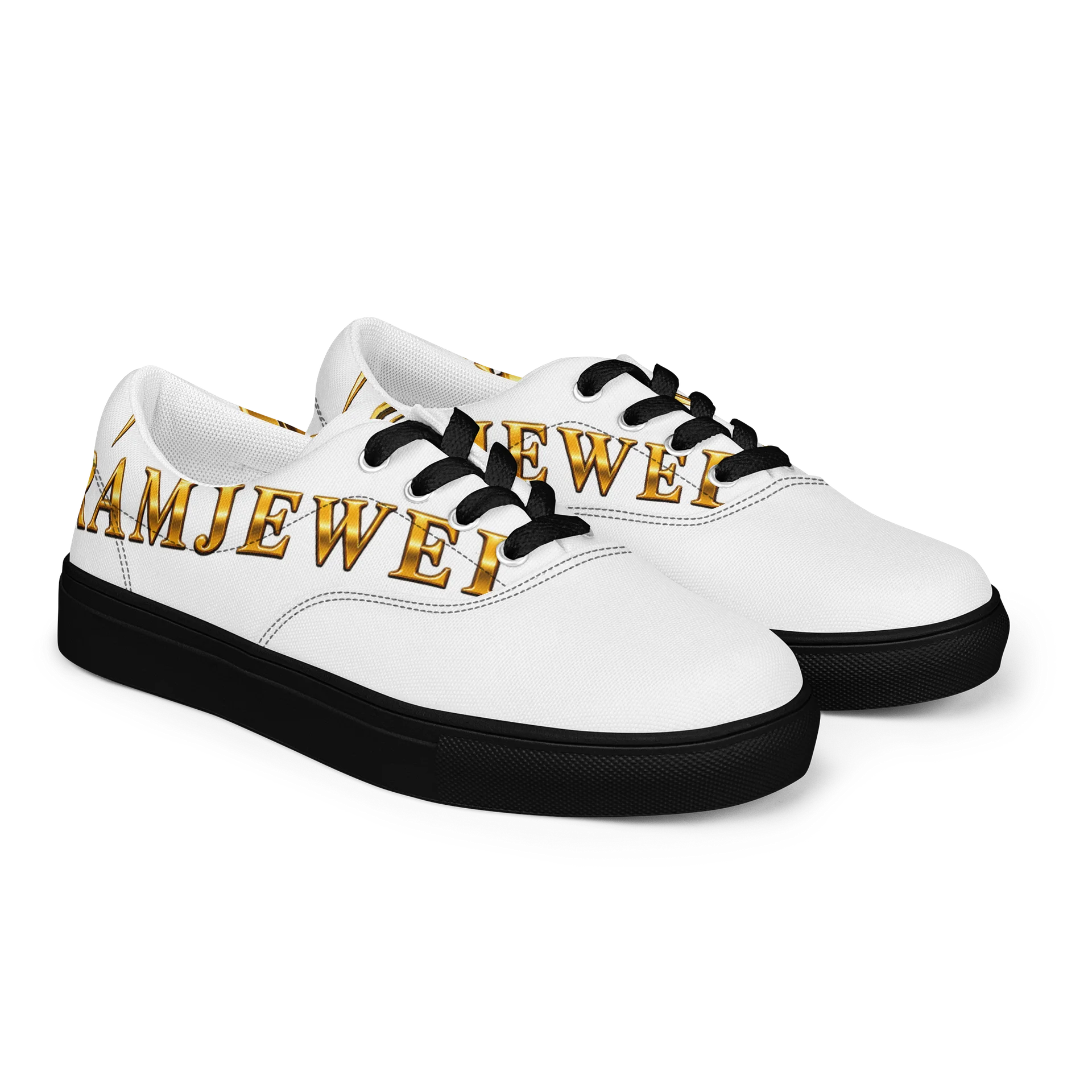 RAMJEWEL R Logo Emblem Lace-Up Canvas Shoes product image (5)
