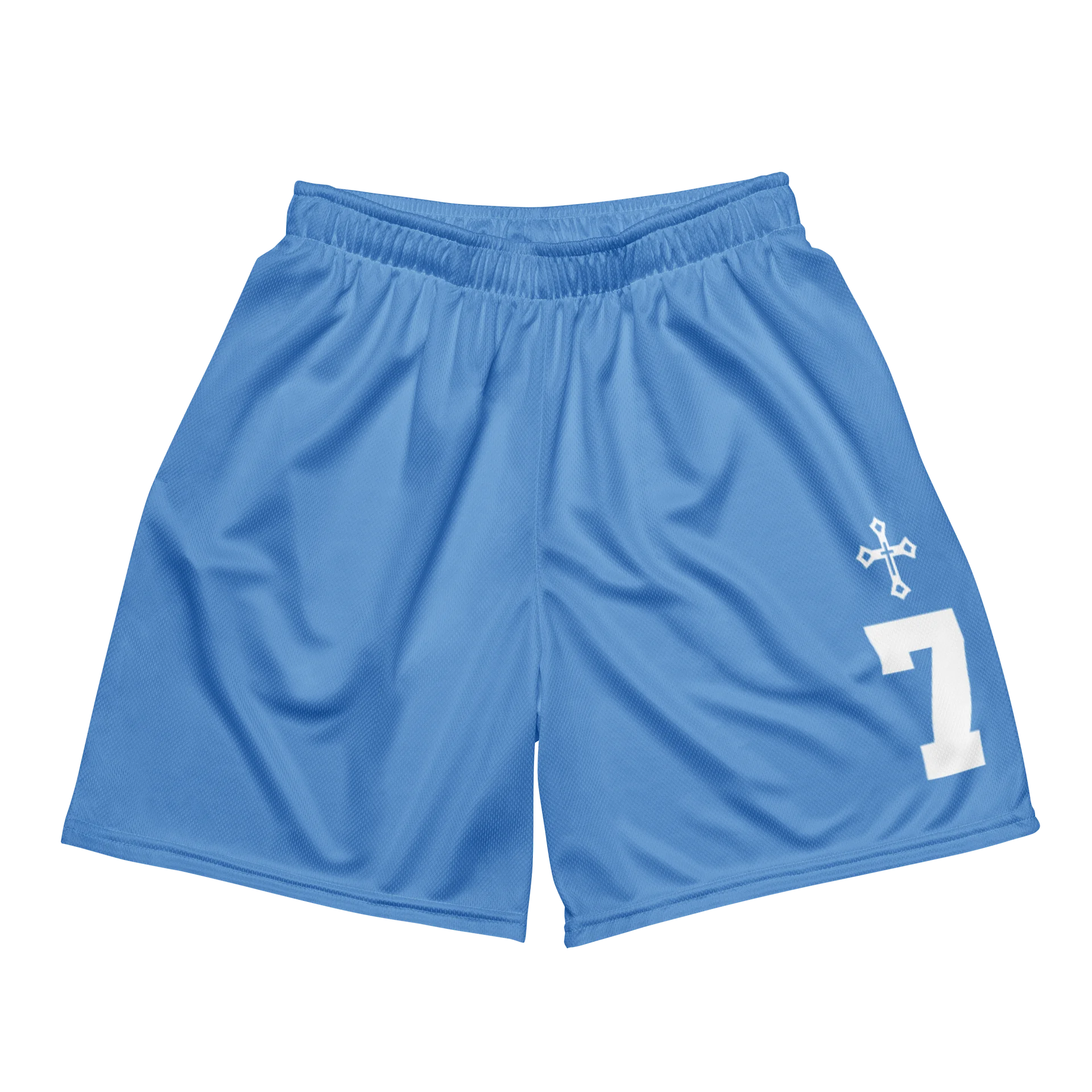 LIFE GOES ON Blue Basketball Shorts (Unisex) product image (1)