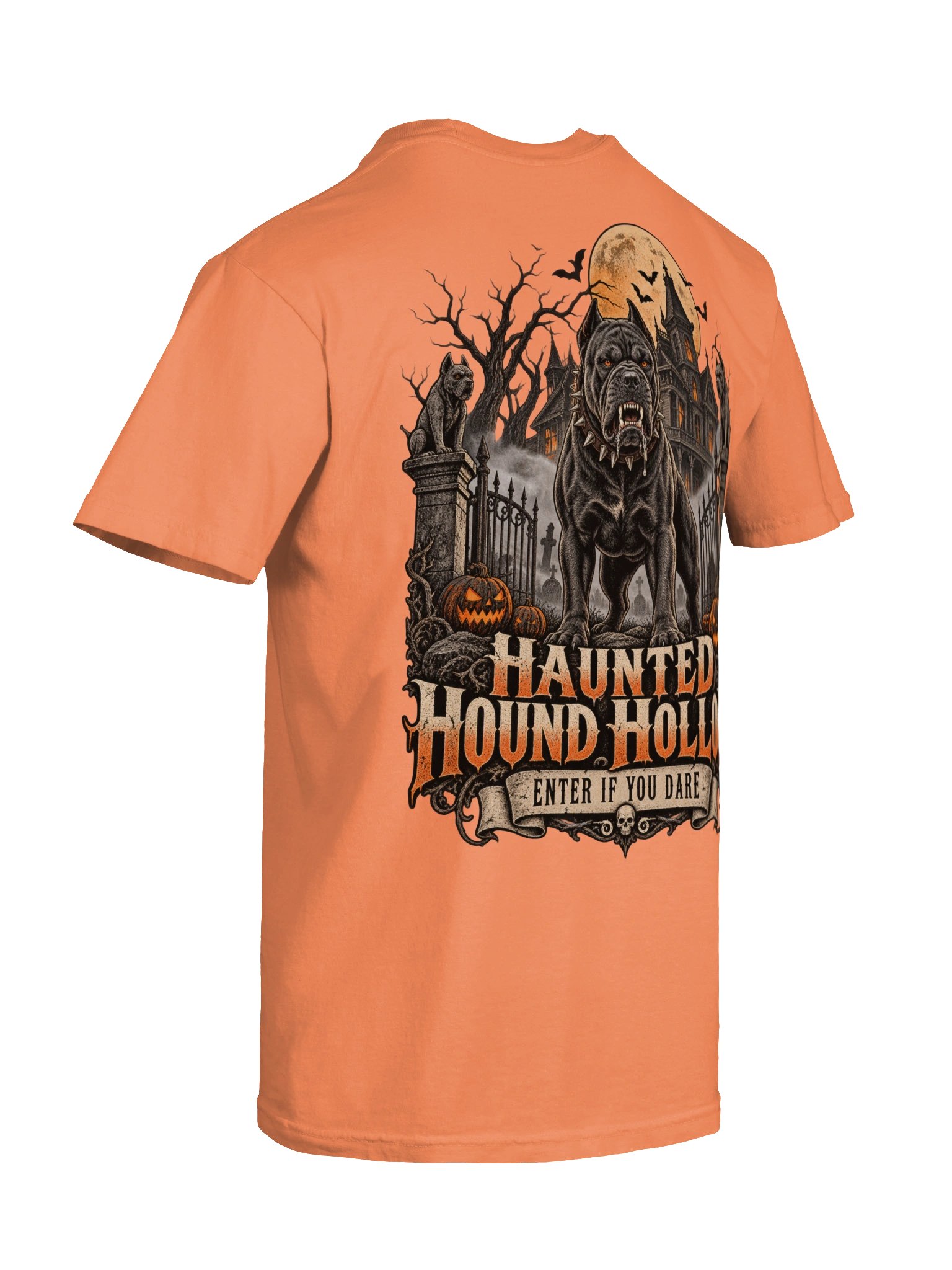 Haunted Hound Hollow Halloween Tee product image (57)