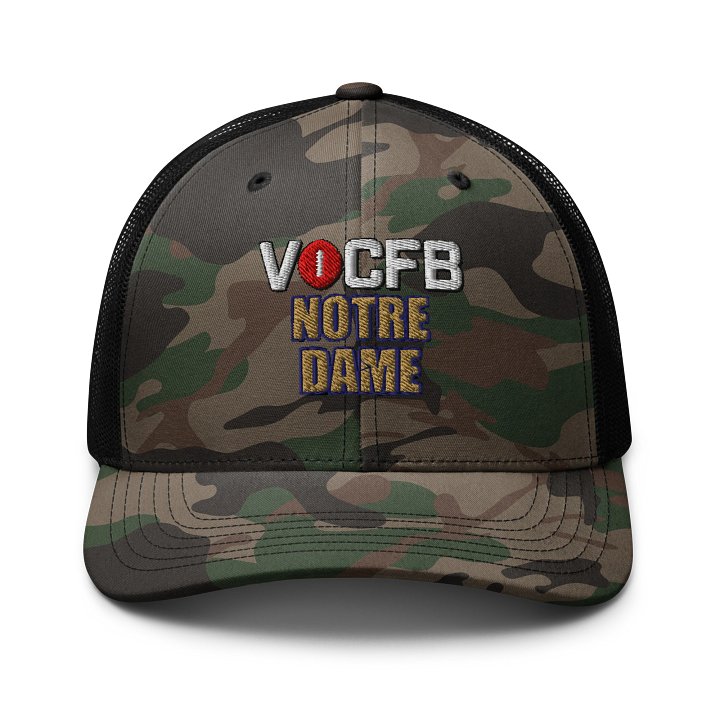 Notre Dame VOCFB Camo Trucker Hat product image (1)