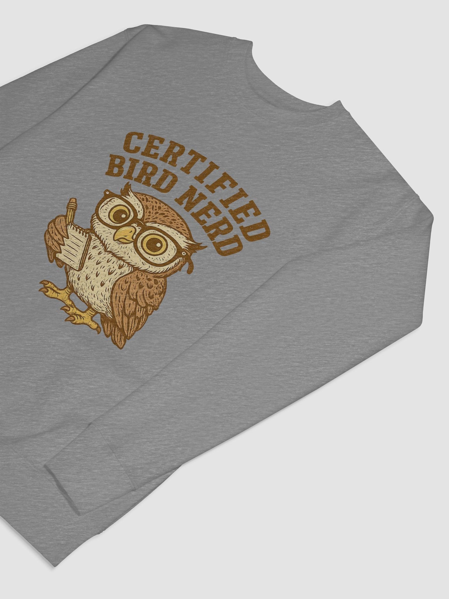 Certified Bird Nerd Sweatshirt for bird watchers and bird watching hobbyists product image (7)